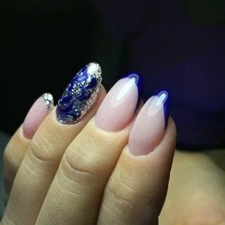 Маникюр на овальные ногти на новый год