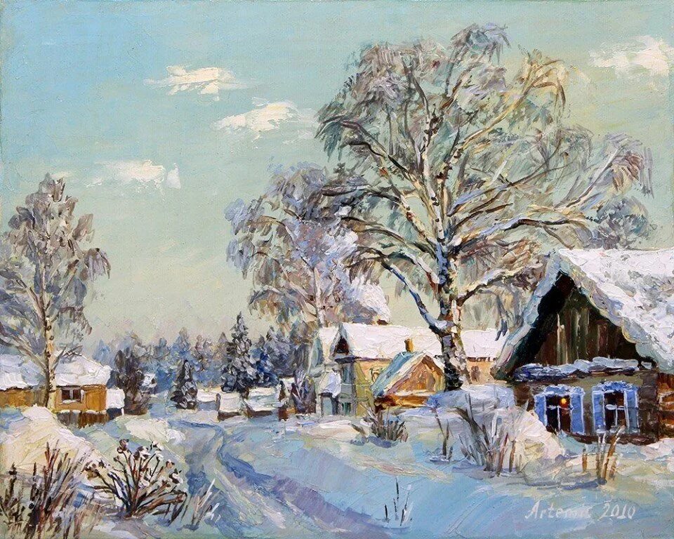 Русский запах снега. Зимняя деревня Кондратенко.