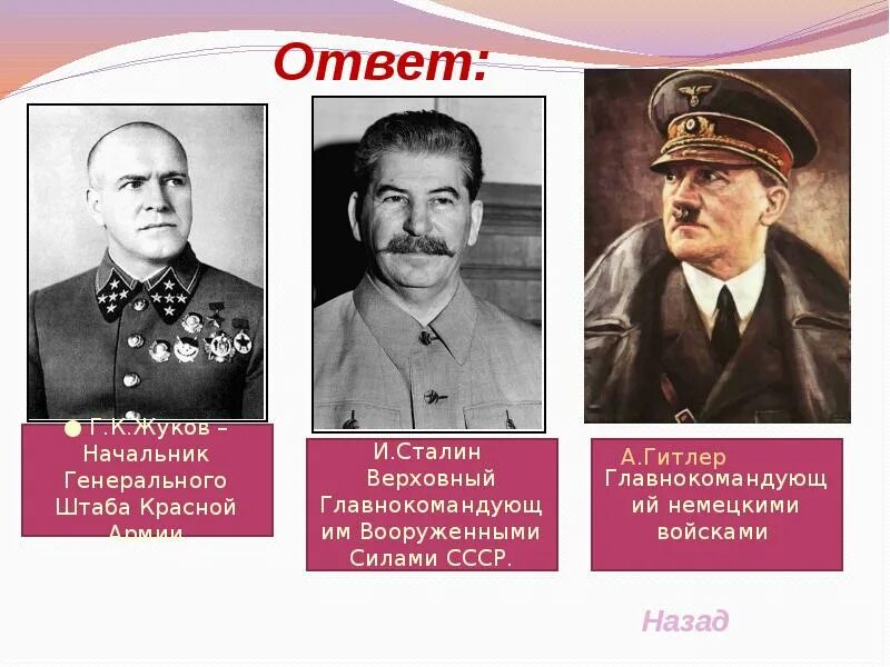 Фамилии главнокомандующих красной армии. Верховный главнокомандующий СССР Сталин и. Верховный главнокомандующий ВОВ. Командующие СССР В Великой Отечественной войне. Главнокомандующий в Германии Великой Отечественной.