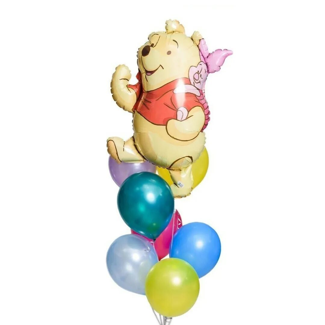 Воздушные шары винни пух. Воздушный шарик виинипух. винни пух и воздушный шарик. фонтан шаров винни пух.