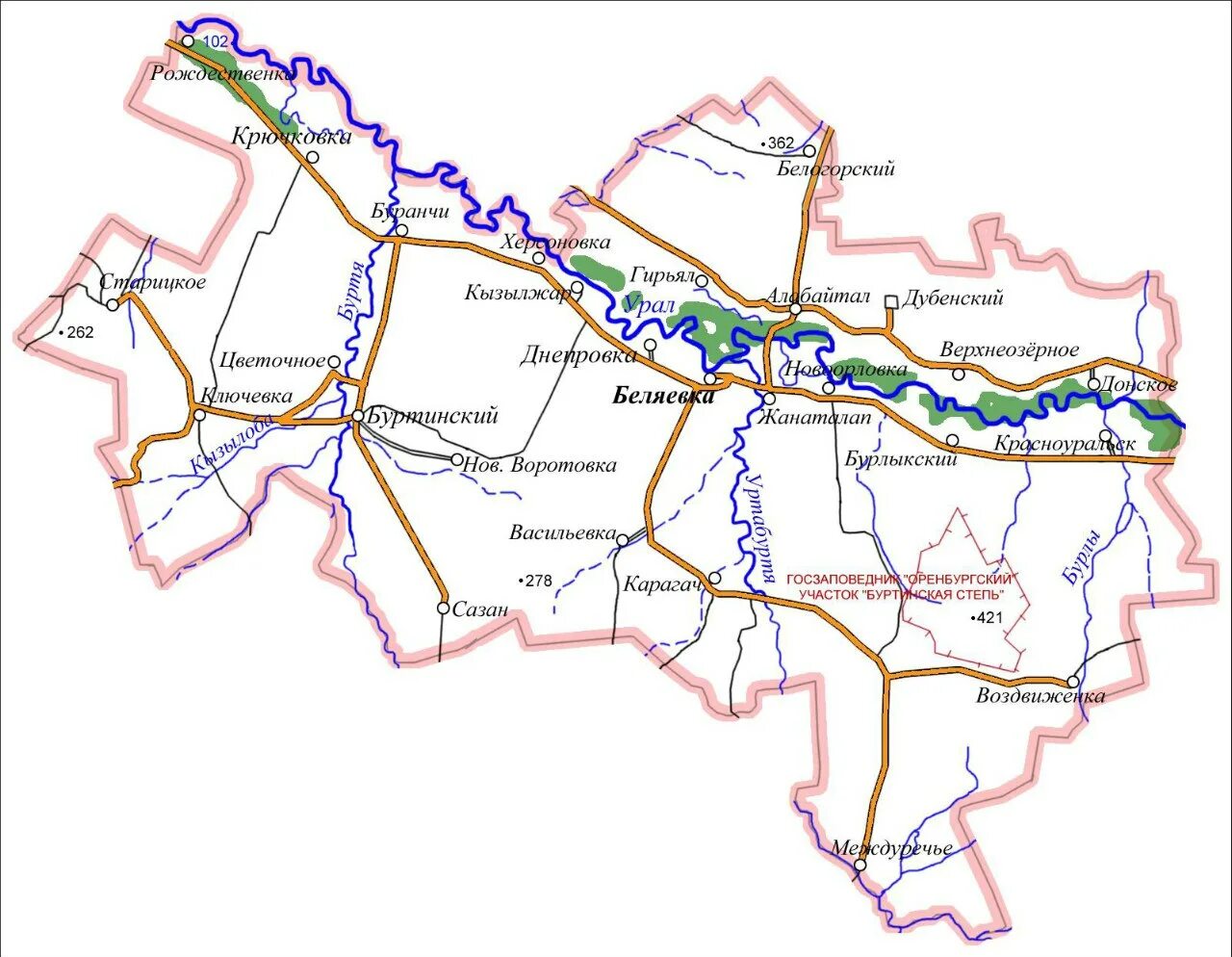 Карта беляевского района оренбургской области. Карта Оренбургского района. Беляевский район Оренбургская область карта с населенными пунктами. Карта Оренбургского района Оренбургской области.