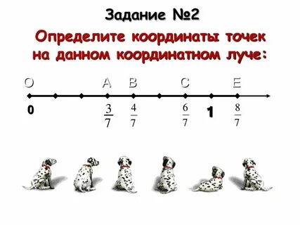 Координаты на прямой дроби