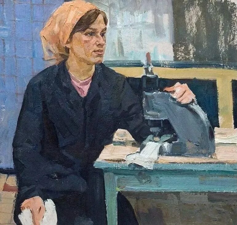 Работа картина. Рем Ермолин (1926-2004). Ермолин рем Николаевич (1926 - 2004)картины. Диана Игнатович. Тартаковский и.и. " у станка" 1956.