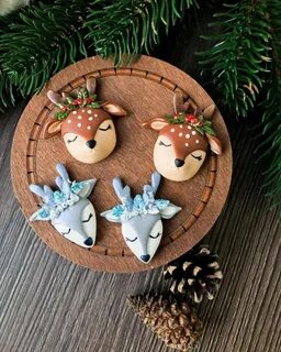 Елочные игрушки из глины