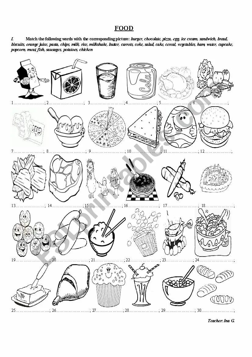 Food 1 exercises. Раскрась rice food exercises. traditional english breakfast worksheet.