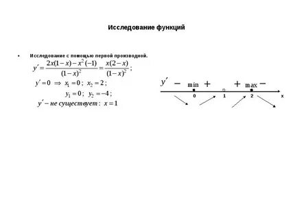 Исследование функций без помощи производной