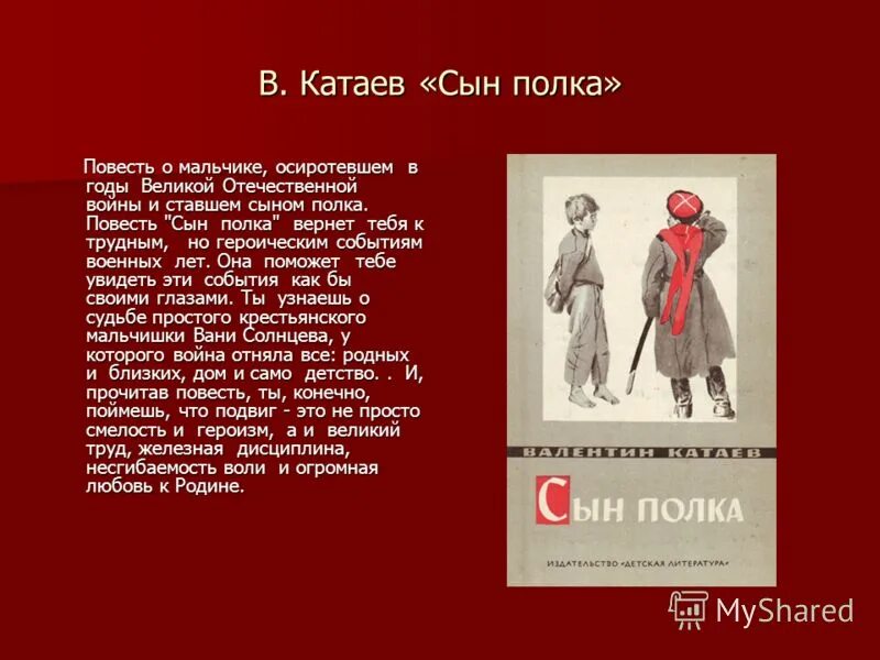 Вопросы по рассказу сын полка с ответами