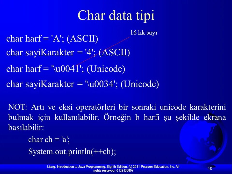 System char. System char