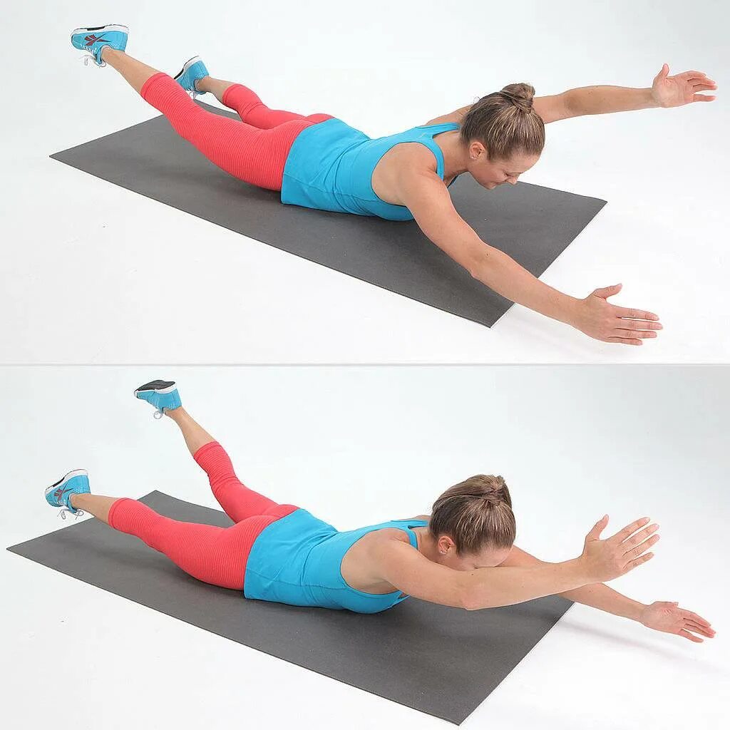 Упражнение. Упражнения на спину. Упражнения для мышц спины. Упражнения на спину для женщин.