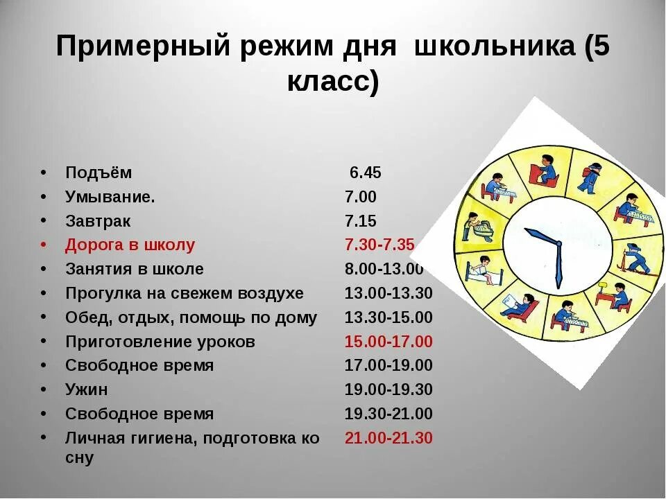 Четверг 8 часов. Режим дня школьника. Распорядок дня школьника. Режим дня школьника 5 класса. Расписание дня.