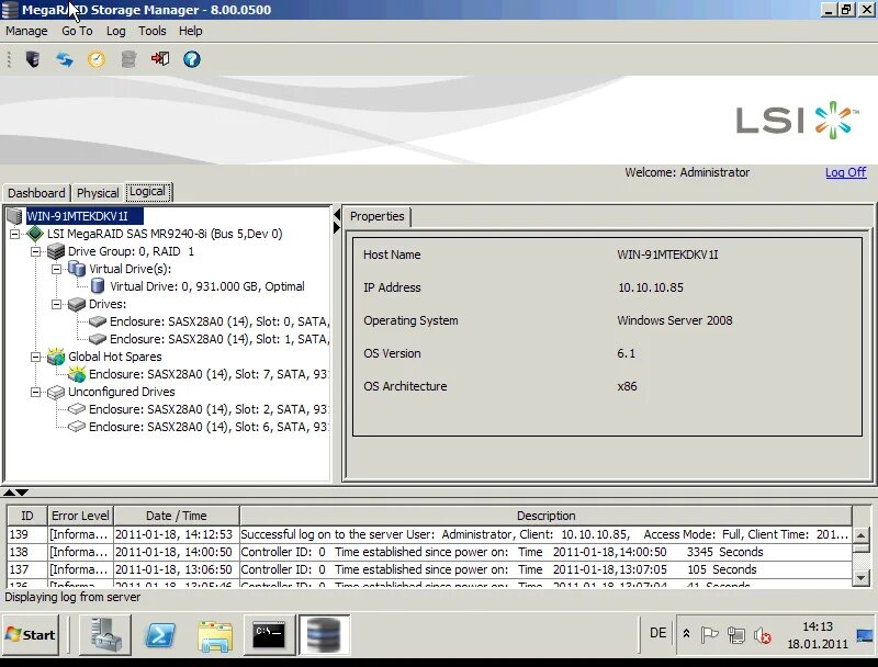 Lsi storage authority. Megaraid storage manager. lsi mega storage manager. lsi megaraid storage manager (msm) v13.04.03.01. lsi megaraid storage manager 2.91.