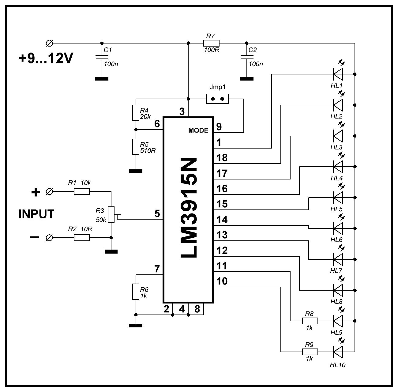 Lm3915 индикатор уровня сигнала схема. Lm3915 схема включения. Индикатор уровня на lm3915 схема. Светодиодный индикатор уровня сигнала на lm3915 схема.