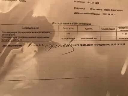 Берут анализ на вич в больнице