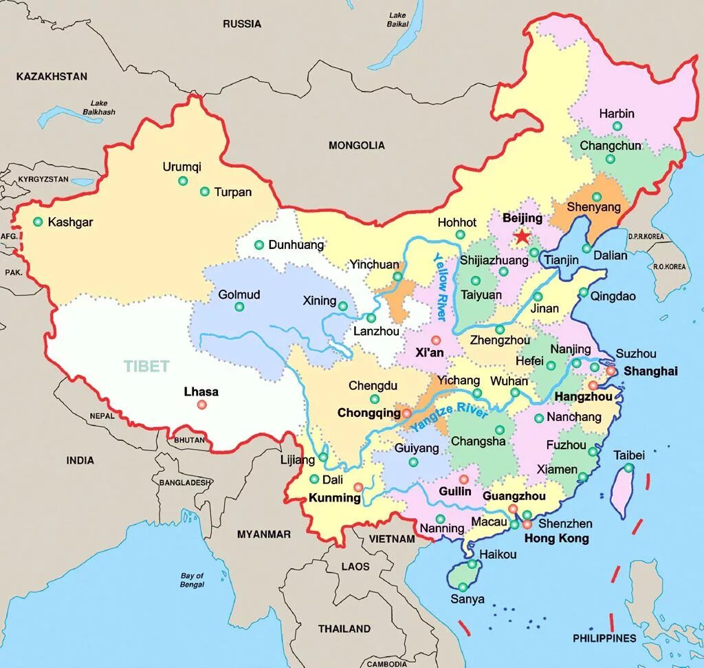 Map of china. Карта Китая с городами на китайском. Политическая карта Китая. Пекин на карте Китая. Политическая карта КНР.