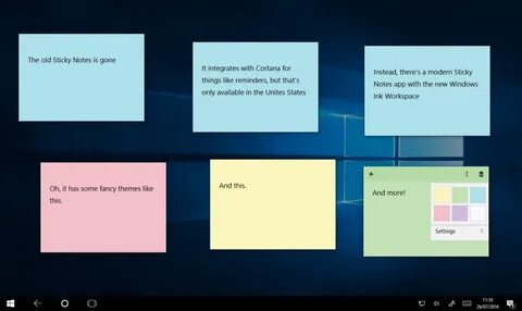 Sticky notes windows 10