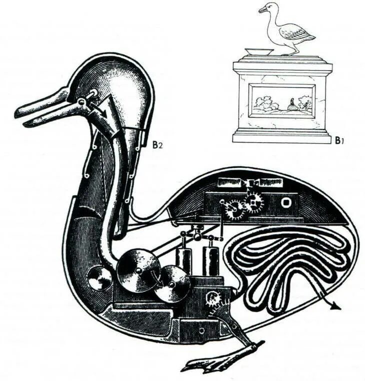 Какой из автономных роботов созданный французским изобретателем. Первый робот Жак де Вокансон. Робот музыкант Жак де Вокансон. Робот флейтист Жака Вокансона. Робот утка Жак де Вокансон.