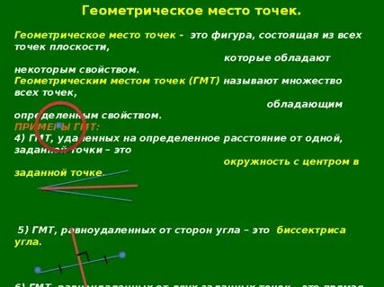 Что представляет собой геометрическое место точек