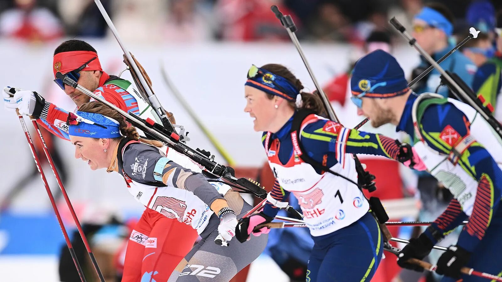 Биатлон этапы кубка 2018. Сливко биатлонистка. гараничев и сливко.