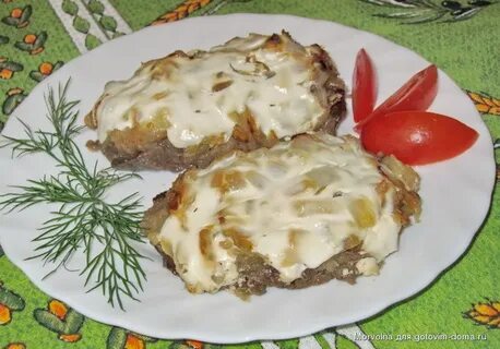 Печень запеченная с сыром