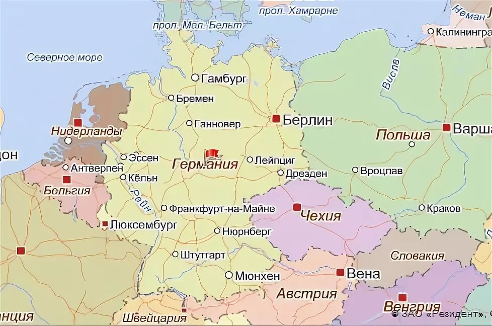 Граница России и Германии на карте. Границы Германии на карте. Германия на карте Европы.