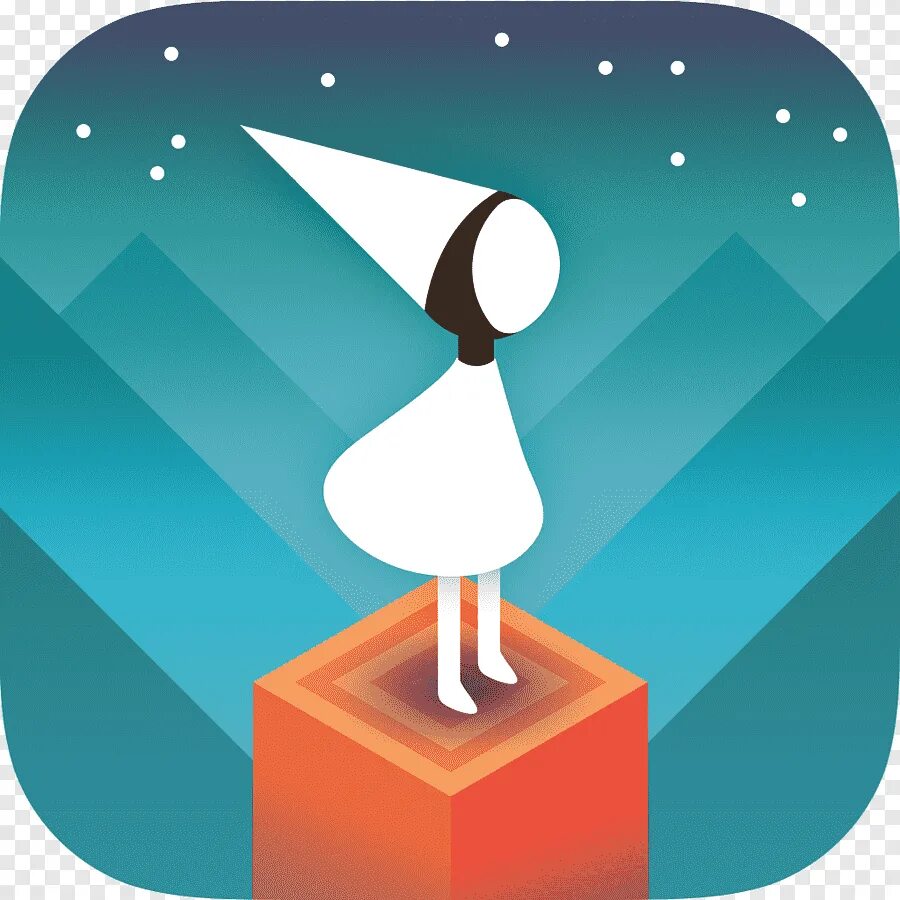 Игра головоломка человечком. Monument Valley персонаж. Белая ворона Monument Valley. Игра про девочку в колпаке.