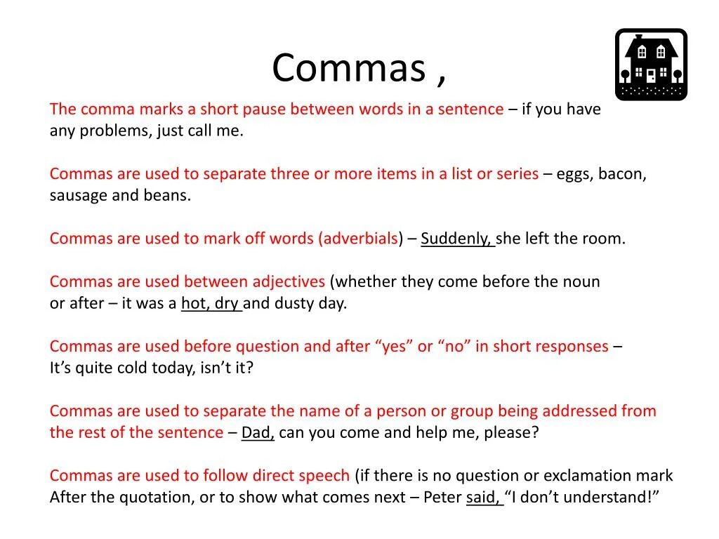 Comma use