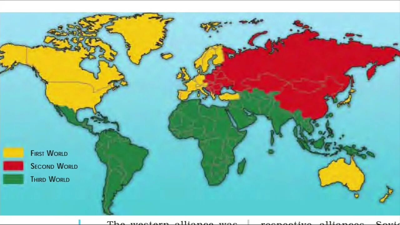 First world countries. Карта холодной войны.