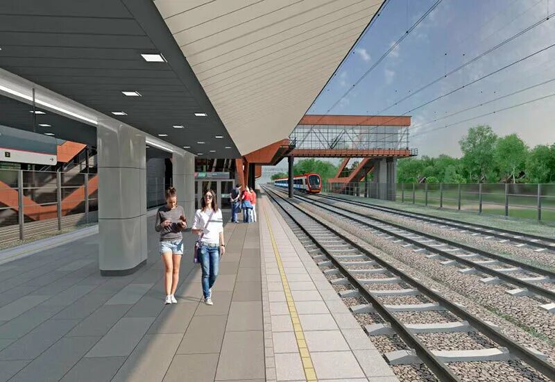 Будет выглядеть как новая. МЦД-4 Апрелевка Железнодорожный проект станции. Станция Ольгино Балашиха. Станция Ольгино Железнодорожный. Новая платформа Ольгино.