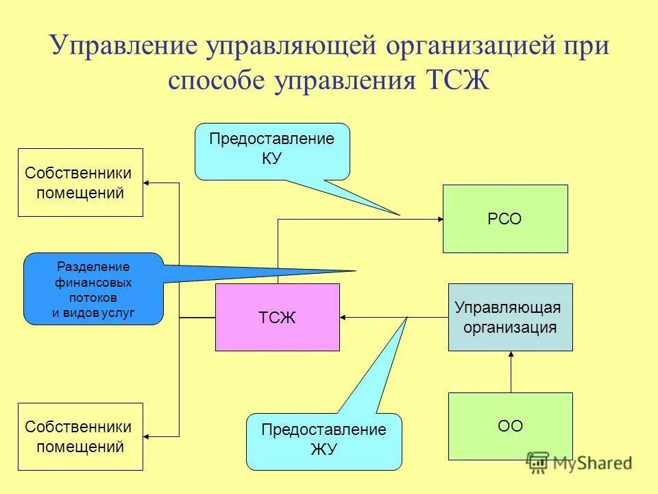 Схема управления многоквартирным домом управляющей компанией. Схема ТСЖ. Схема организации управления ТСЖ. Управление управляющей организацией.