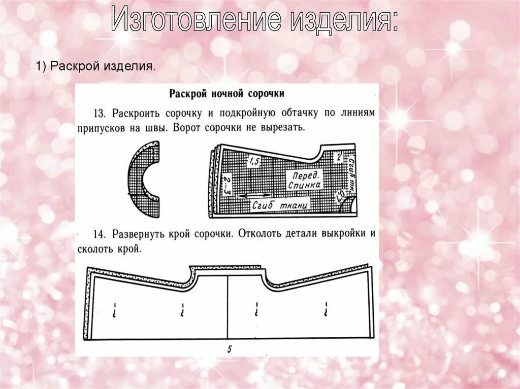 Детали для раскроя ночной сорочки. Раскрой изделия сорочки. Раскрой изделия ночной сорочки. Раскрой деталей изделия. Раскрой швейного изделия 6 класс технология