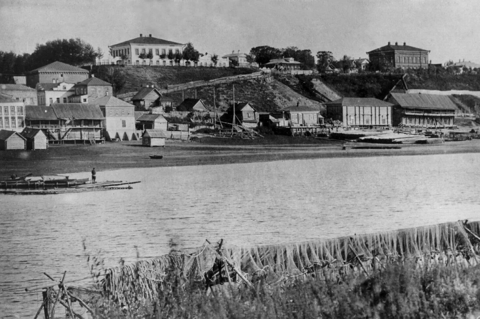 Волга в древности. Городец 19 век. Нижегородская Губерния Городец. Древний Городец Нижегородской области. Город Городец 19 век.