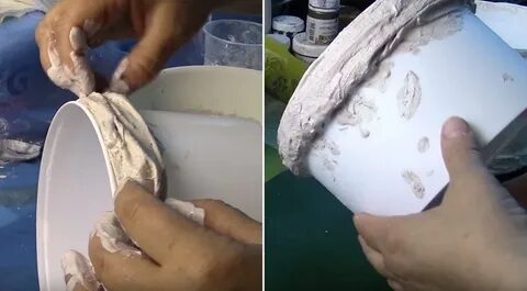 Кашпо из гипса