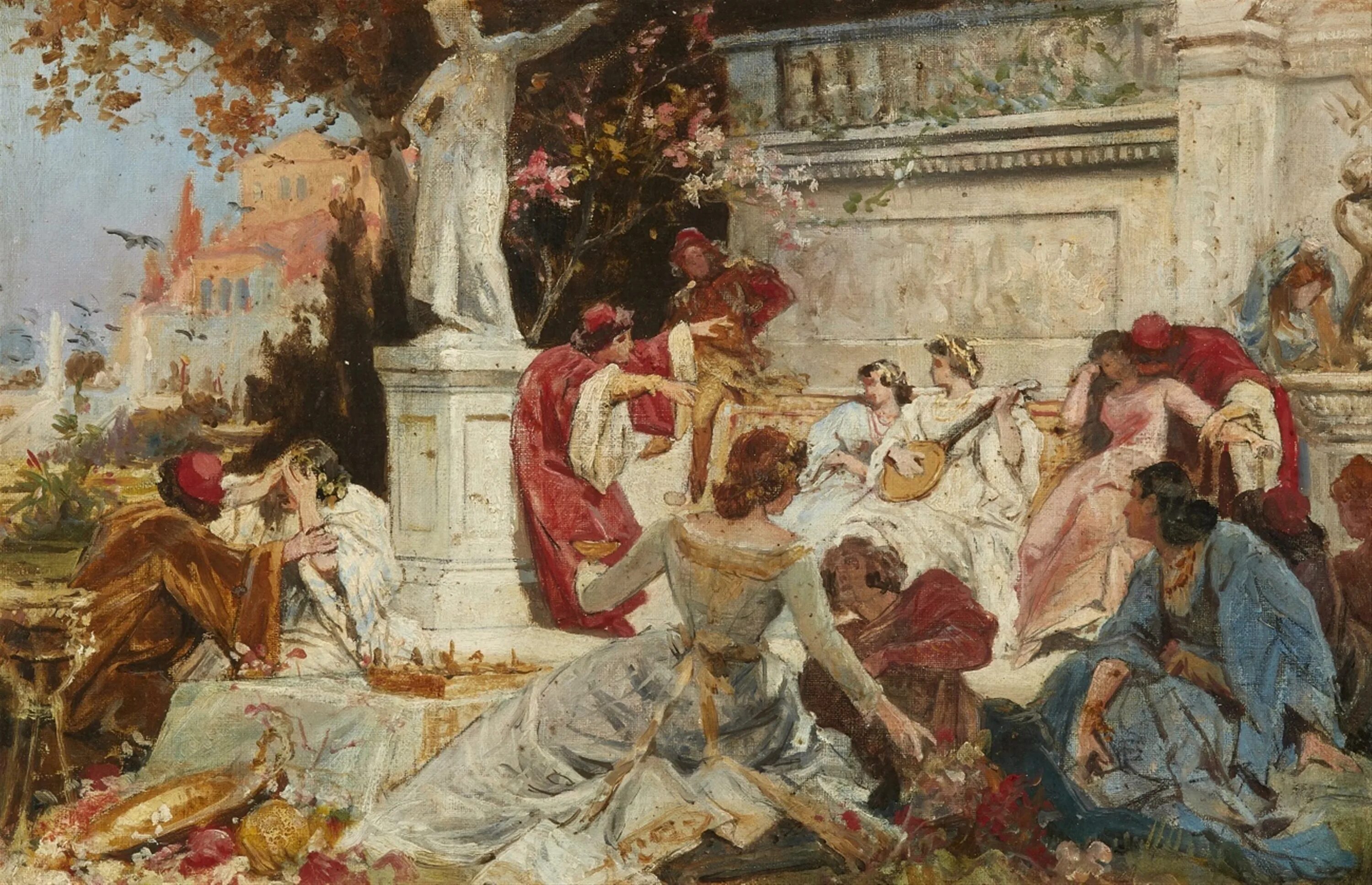Картина пять. «Триумф Ариадны» — Ганс МАКАРТ. Ханс МАКАРТ художник. МАКАРТ художник Вена. Чума во Флоренции МАКАРТ.