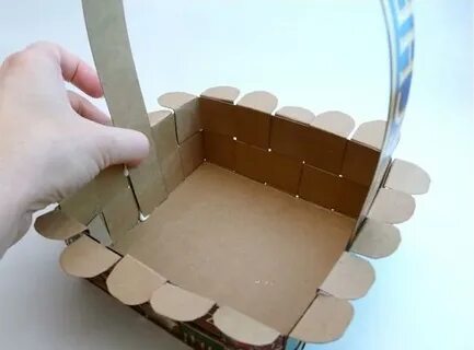 Корзины из картонной коробки