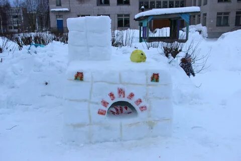 Снежные фигуры в детском саду своими руками
