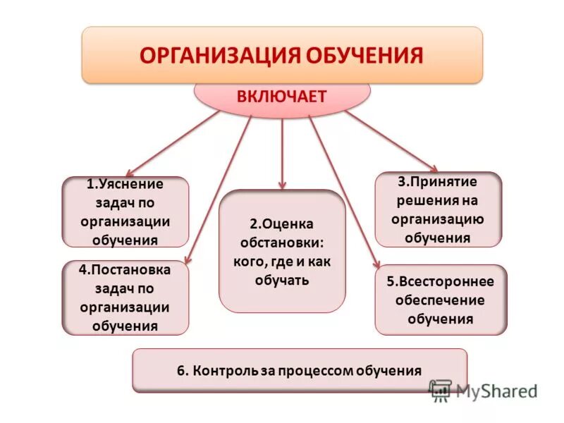 Организация обучения. Формы проведения обучения. Организация процесса обучения это.