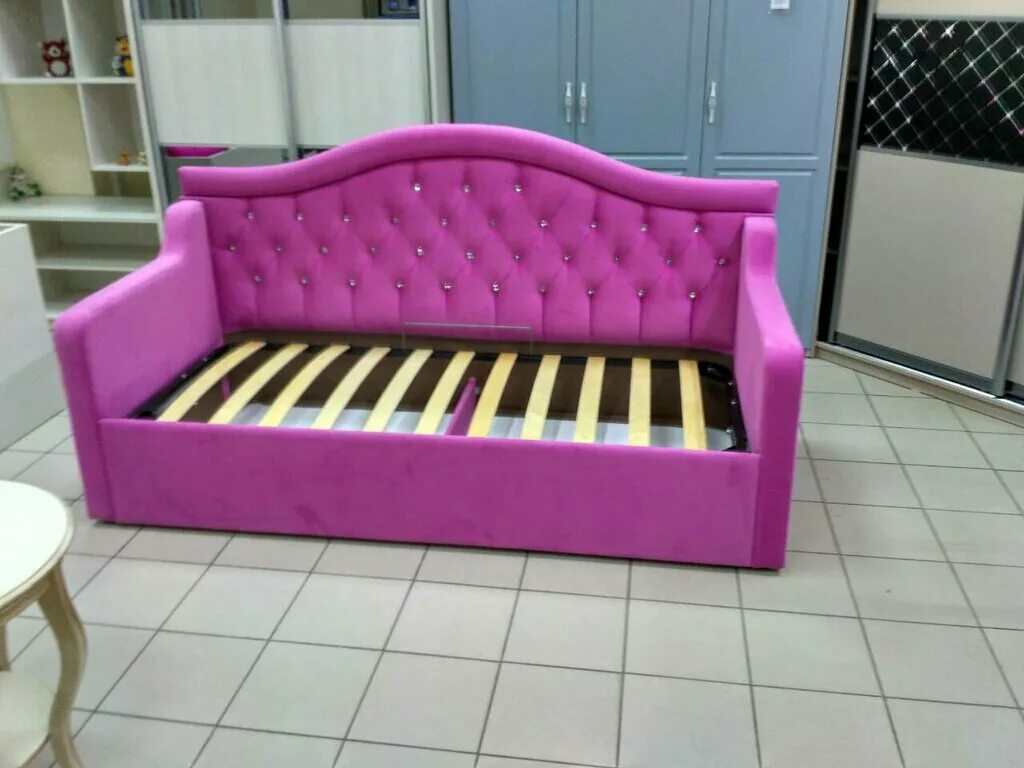 детская кровать с каретной стяжкой. кровать для девочки с каретной стяжкой. кровать для девочки с каретной стяжкой. детская кровать sleepart пегги. детская кровать софа с каретной стяжкой.