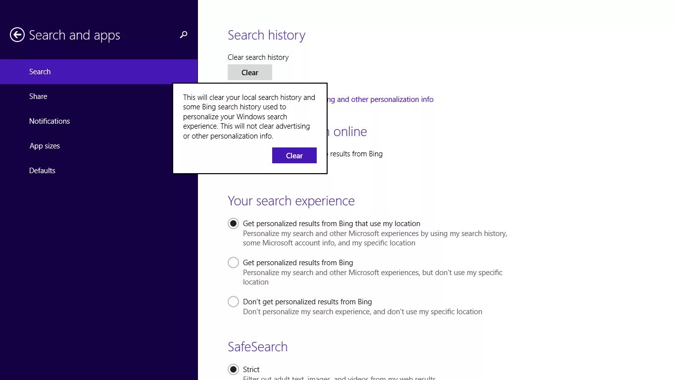 Search account. Search History. How to Clear search History. Search History UI.