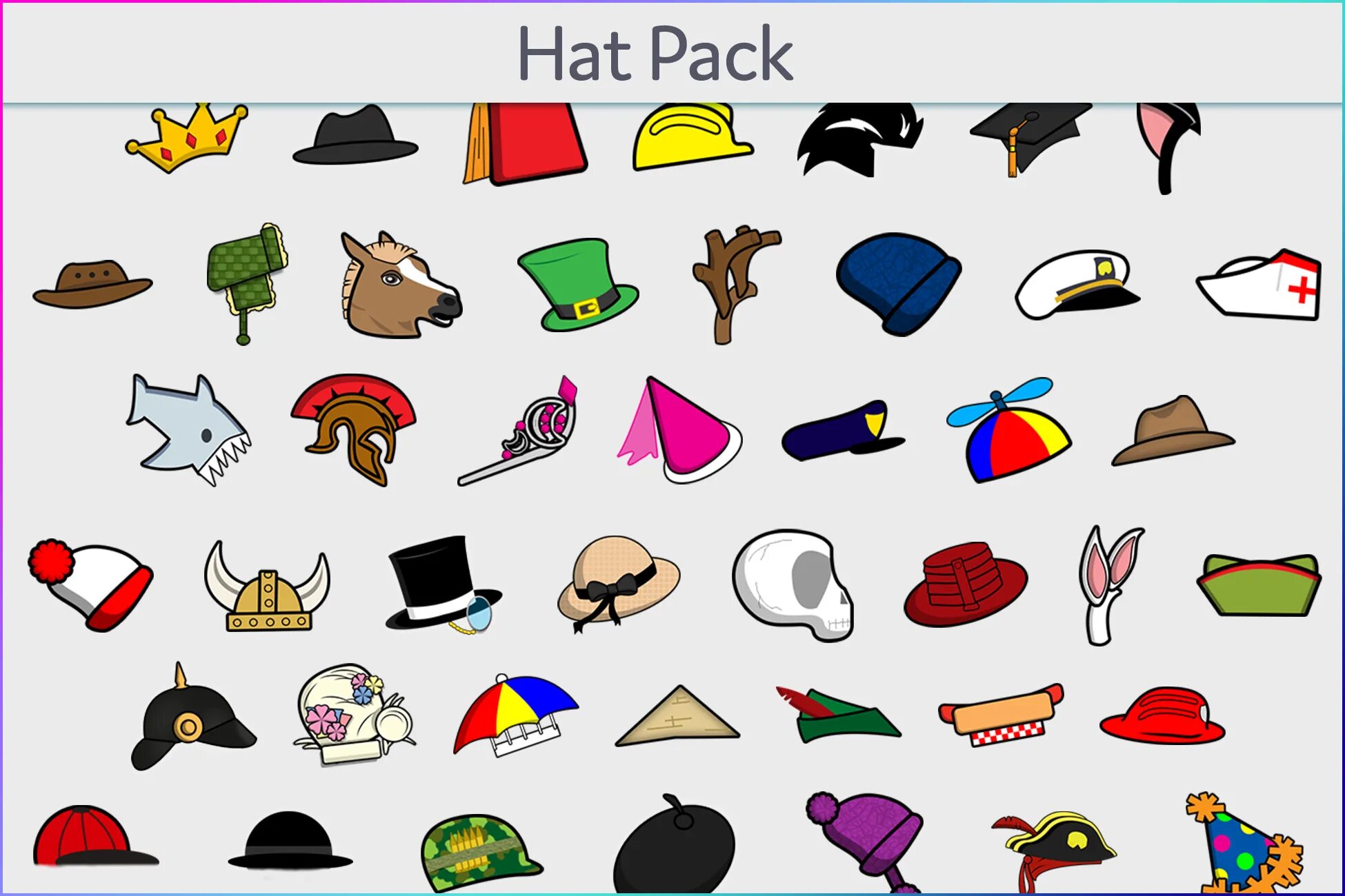 Hats pack. Шляпа 2d. Шляпа ассеты. 2d hat Pack. 2d hat Art.