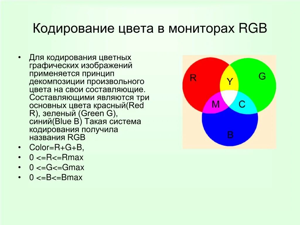 Кодирование цвета таблица. Кодирование цвета. Кодирование цвета RGB. Цветовая модель RGB. Цветовая система RGB.