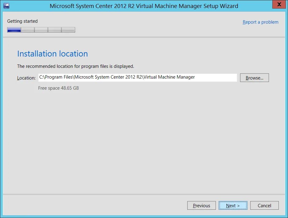 Installation was started. Microsoft System Center 2012. Установка System Center. Virtual Machine Manager. Установка VM.