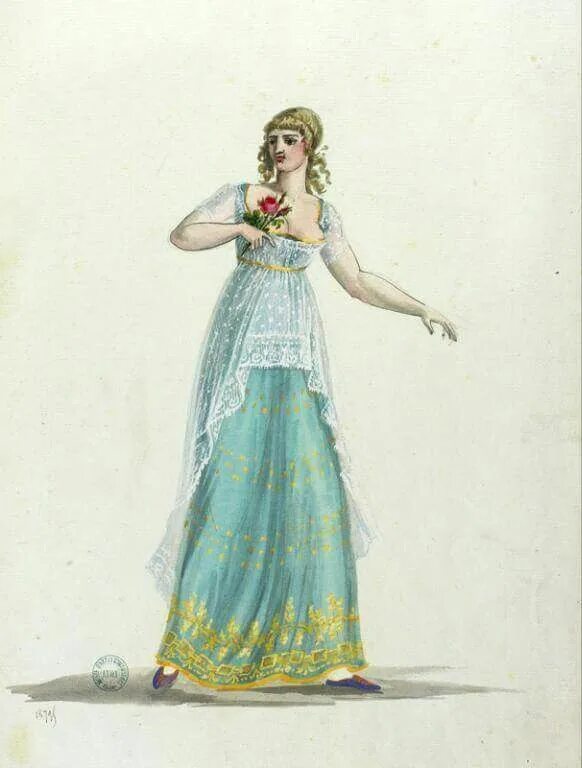 Одежда 1800. Платье Ампир историческое. Синее платье в стиле Ампир арт. Нарисованное платье Ампир.