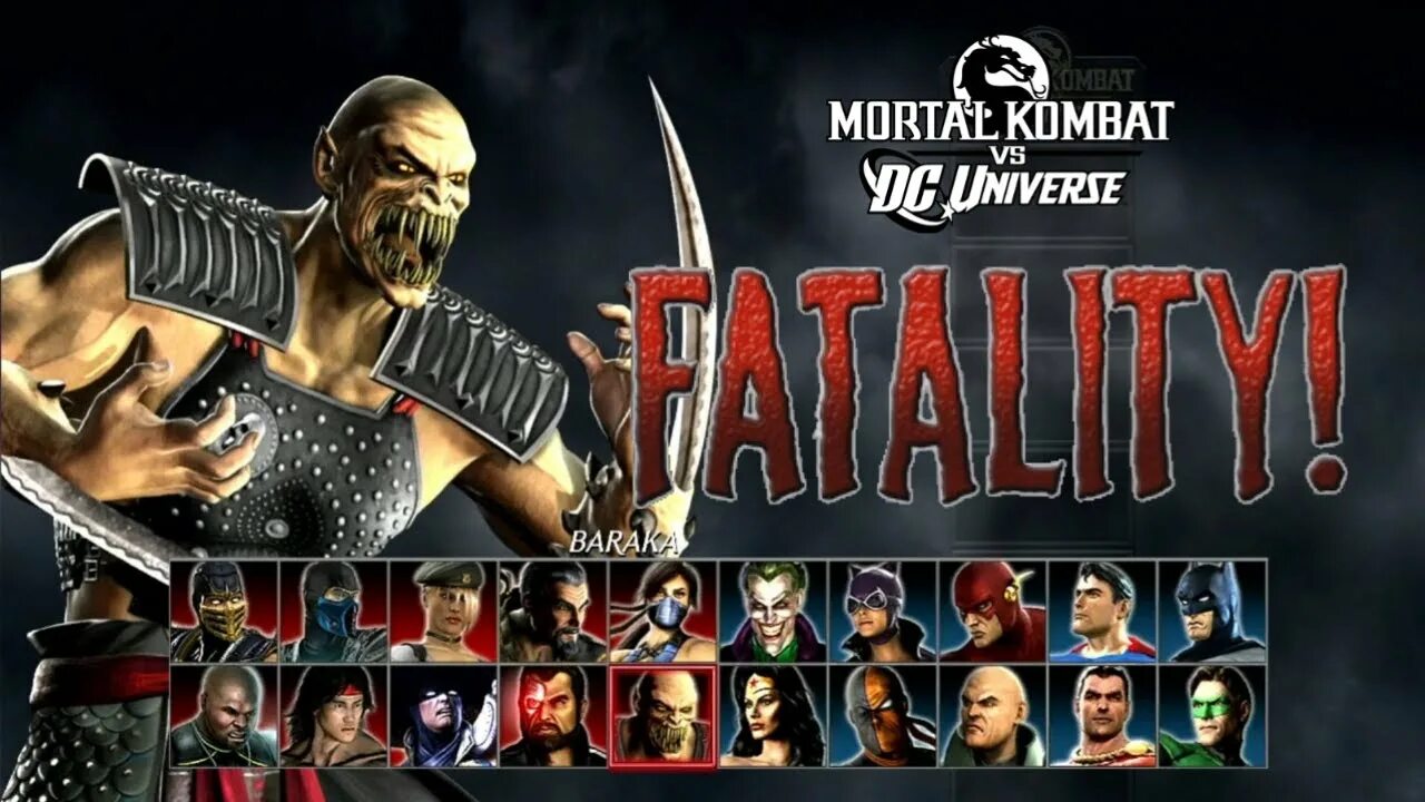 Как делать фаталити в мк11. Барака Mortal Kombat vs DC Universe. Фаталити на Барака Mortal Kombat ps3. MK vs DC Fatality ps3.