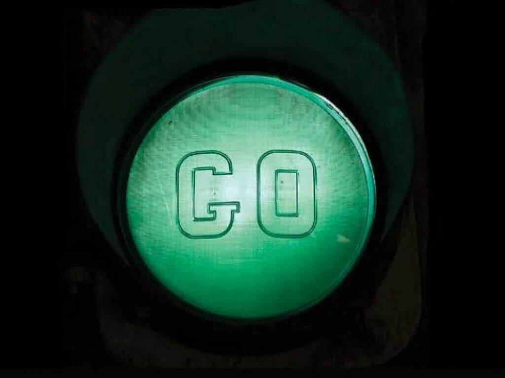 Go light. Go when green lights flash. go-01-iso. get the green light.