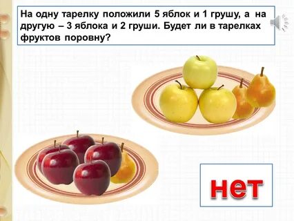 Три одинаковых яблока и 1 груша весят