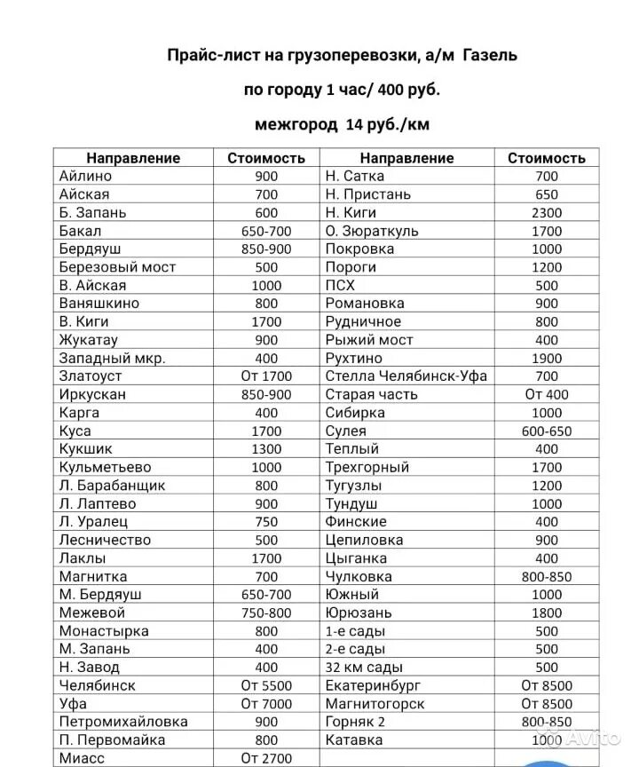 Прайс-лист на грузоперевозки Газель. Расписание автобусов Сатка Бердяуш. Прайс лист на грузоперевозки. Расписание Бердяуш Сатка Бердяуш маршруток.