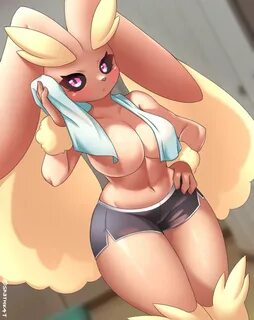 artist:katarine, fictional species, lopunny, mammal, anthro, nintendo, poké...