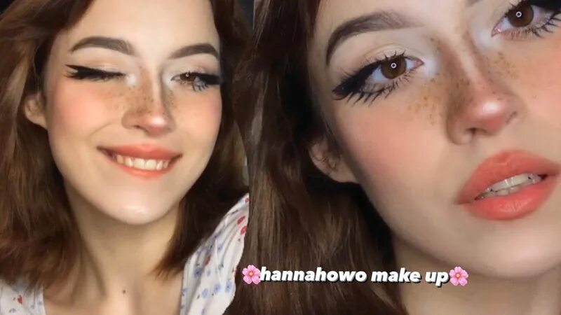 Hannah owo макияж. Макияж ханны из тик тока. ханна макияж тик ток. макияж ханны uwu.