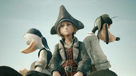 Sora and his friends Felix and Cubby take an adventure in Kingdom Hearts 3....