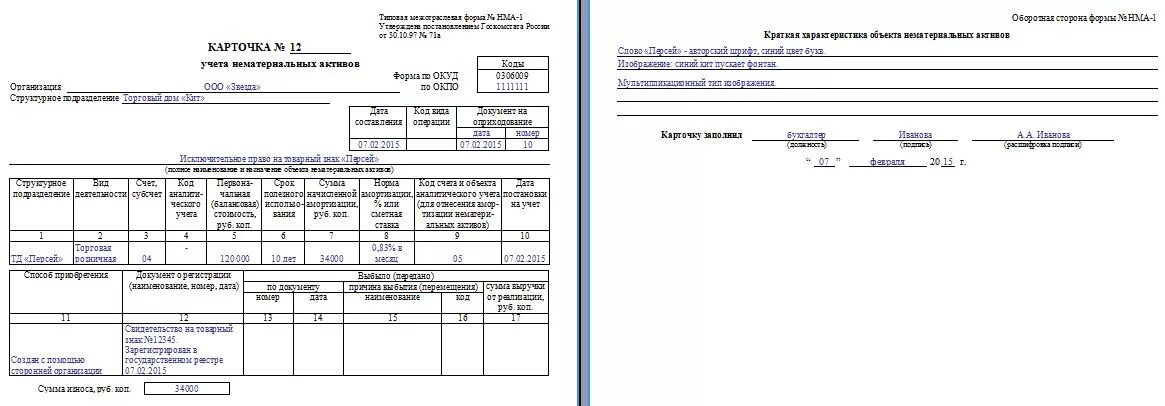 НМА-1 карточка учета нематериальных активов образец заполнения. Карточка учета нематериальных активов форма НМА-1. Карточка учета НМА 1 образец заполнения. Карточка учета форма НМА-1 образец.